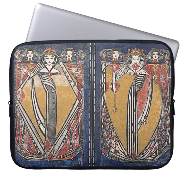 Het dek van kaarten laptop sleeve (Voorkant)