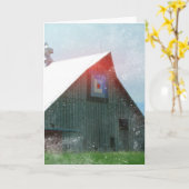 Het Dekbed Grunge van de schuur Kaart (Gele Bloem)