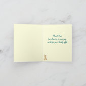 Het Dekbed van het baby dankt u met Vers Bedankkaart (Binnen)