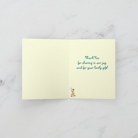 Het Dekbed van het baby dankt u met Vers Bedankkaart (Binnen)