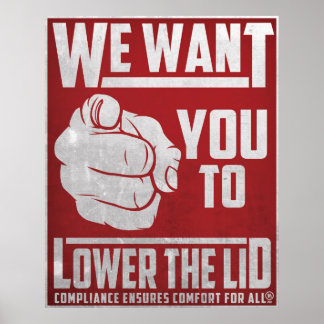 Het deksel onderaan poster