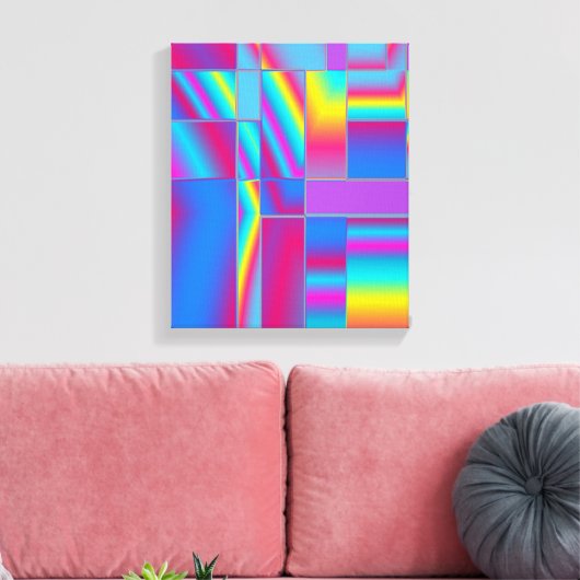 Het delen Geluk Canvas Afdruk (Insitu (Woonkamer))