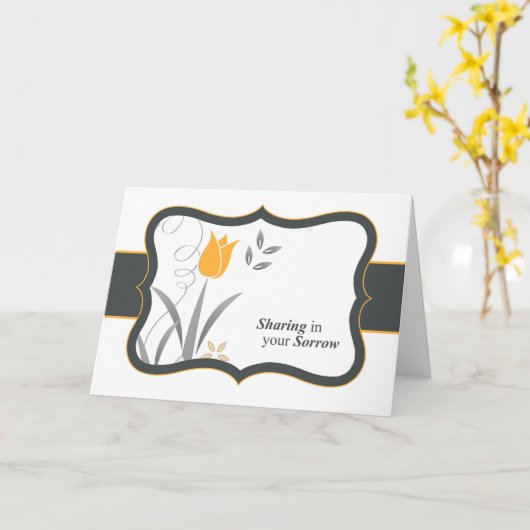 Het delen in je verdriet en sympathie in zwart en kaart (Gele Bloem)