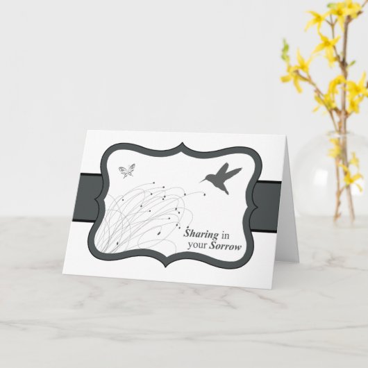 Het delen in Uw Sympathie van het Verdriet met Kaart (Gele Bloem)
