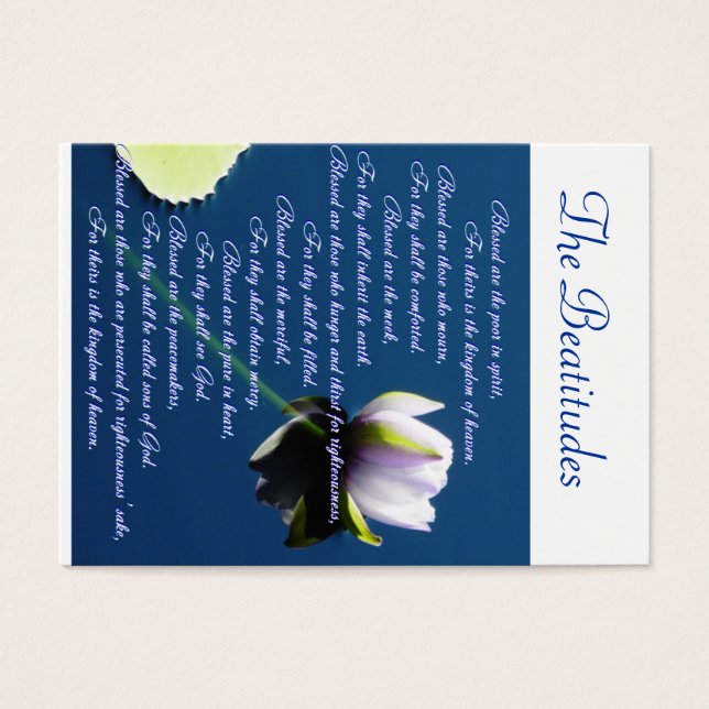 Het delen van Beatitudes Visitekaartjes (Voorkant)