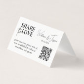 Het delen van de Foto van het huwelijk met QR Code Kaart (Voorkant)