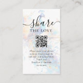 Het delen van de Foto van het huwelijk Vraag QR Co Informatiekaartje (Achterkant)