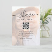 Het delen van de Foto van het huwelijk Vraag QR Co Kaart (Staand voorkant)