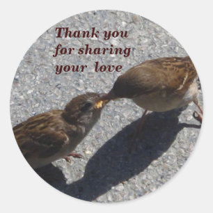 Het delen van de liefde_Sticker_door Elenne Ronde Sticker