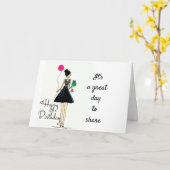 **HET DELEN VAN EEN TWEEDE DAG MET U** BIRTHDAY ME KAART (Gele Bloem)