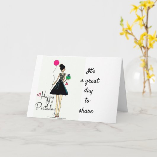 **HET DELEN VAN EEN TWEEDE DAG MET U** BIRTHDAY ME KAART (Gele Bloem)