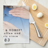 Het delen van Koffiekrond sinds Jaar noemt Foto Theedoek (Quarter Fold)