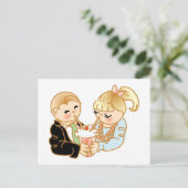 Het delen van Romantische ijskap Briefkaart (Staand voorkant)