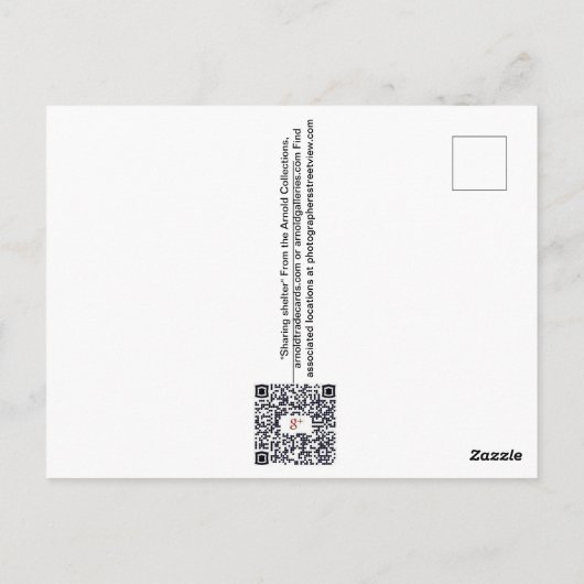 Het delen van Schuilplaats Briefkaart (Achterkant)