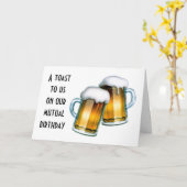 ** HET DELEN VAN VERJAARDAGEN** BETEKENT ONS TOAST KAART (Gele Bloem)