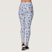 Het Delft Blue Humming Birds Pattern Leggings (Achterkant)