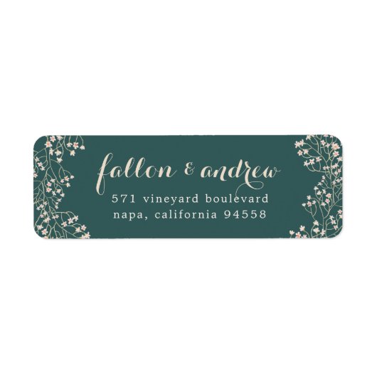 Het Delicate Adres van de Terugkeer van het Lijst Etiket (Voorkant)