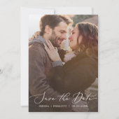 Het Delicate Donkere Malplaatje van de Foto sparen Save The Date (Voorkant)