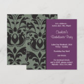 het demasbaar paars; bachelorette kaart (Voorkant / Achterkant)