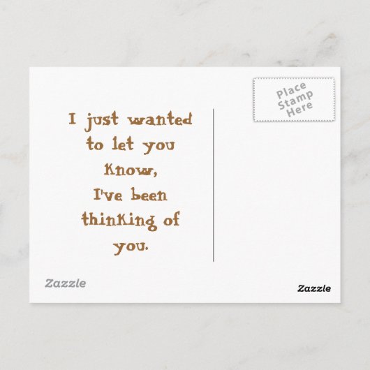 Het denken aan u Briefkaart (Achterkant)