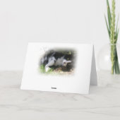 Het denken aan u de Leuke Grijze Kaart van de Kat (Achterkant)