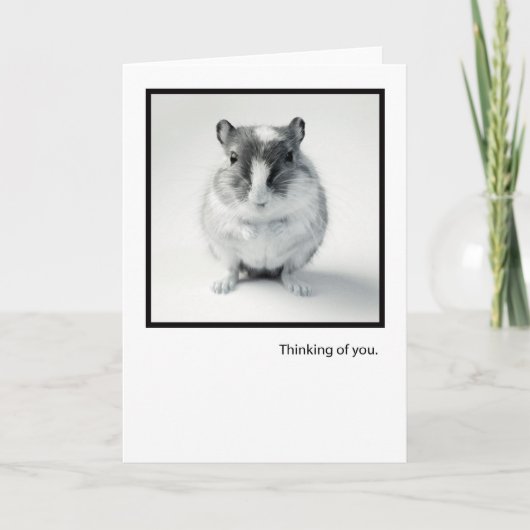 Het denken aan u, de Leuke Groet van de Foto van Kaart (Voorkant)