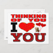 Het denken aan u de Liefde van I u Briefkaart (Voorkant / Achterkant)