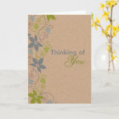 Het denken aan u - de Romantische Kaart van de (Gele Bloem)