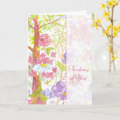 Het denken aan u de Roze Bladeren van Pansies van Kaart (Gele Bloem)