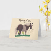 Het denken aan u de Wenskaarten van het Paard Kaart (Gele Bloem)