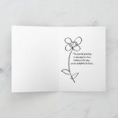 Het denken aan u forsythiaboeket kaart (Binnen)