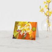 Het denken aan u geel en oranje Kaart - (Gele Bloem)