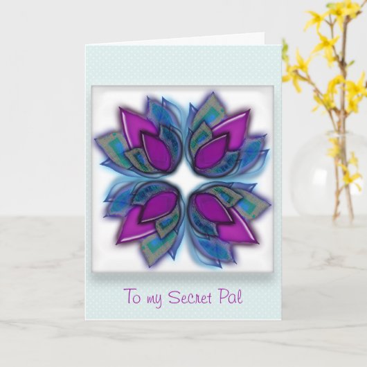 Het denken aan u Geheime Vriend Kaart (Gele Bloem)