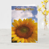 Het denken aan u, grote madeliefjekaart kaart (Gele Bloem)
