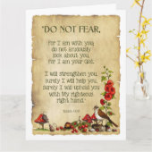 Het denken aan u: Het 41:10 van Isaiah, het Kaart (Gele Bloem)