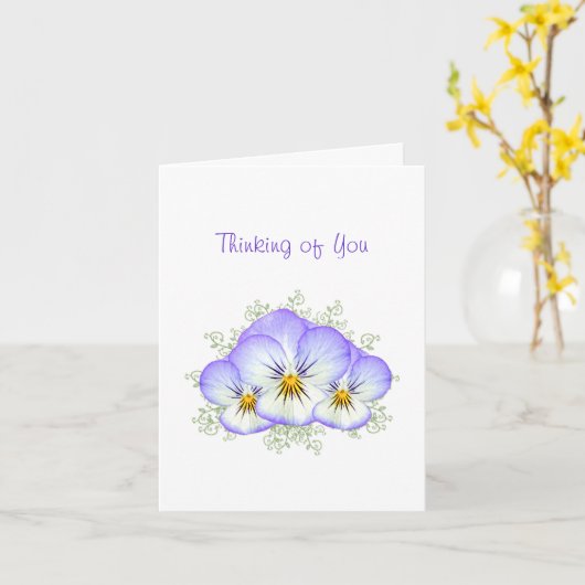 Het denken aan u het Mooie Paarse Ruikertje van Kaart (Gele Bloem)