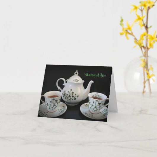 Het denken aan u het ontwerp van Card~Shamrock van Kaart (Gele Bloem)