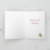 Het denken aan u het Roze Art. van de Waterverf Kaart (Binnen)