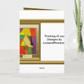 Het denken aan u, het spectakel van de Vlinder Kaart (Achterkant)