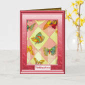 Het denken aan u, het spectakel van de Vlinder Kaart (Gele Bloem)