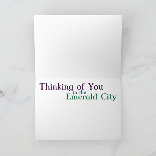 Het denken aan u in de Smaragdgroene Stad Kaart (Binnen)