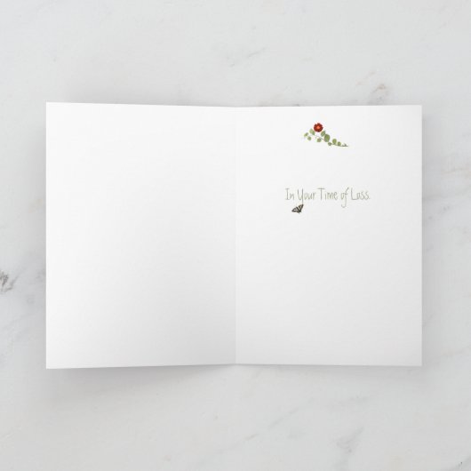 Het denken aan u: In Uw Tijd van Verlies Kaart (Binnen)