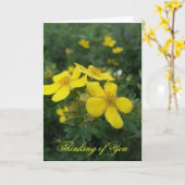 Het denken aan u Kaart (Gele Bloem)