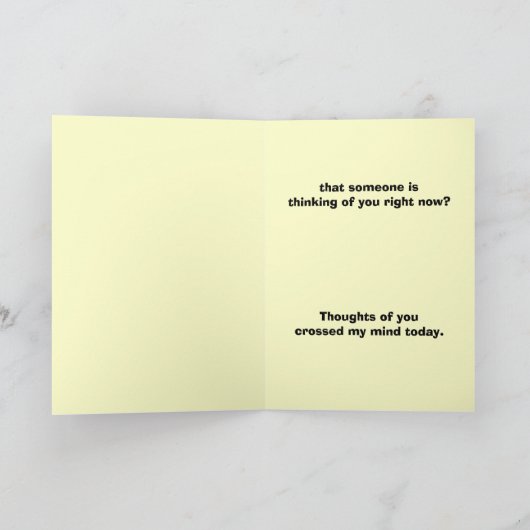 Het denken aan u kaart (Binnen)