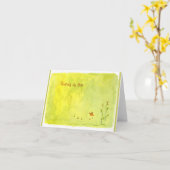 Het denken aan u kaart (Gele Bloem)