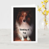 Het denken aan u kaart (Gele Bloem)