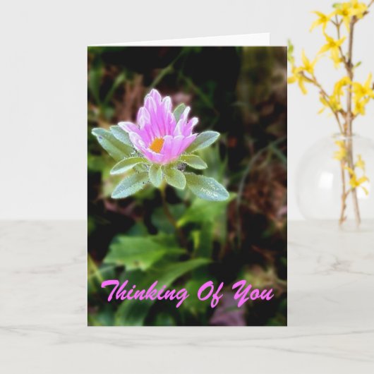 Het denken aan u kaart (Gele Bloem)