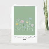 Het denken aan u kaart (Achterkant)