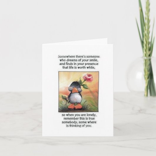 het denken aan u kaart (Voorkant)