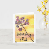 Het denken aan u kaart (Gele Bloem)